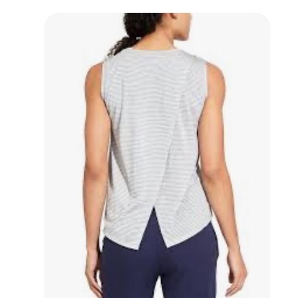 Athleta Breezy Bella Tank XL Gray Stripe